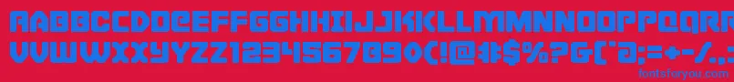 Cyborgroosterexpand Font – Blue Fonts on Red Background