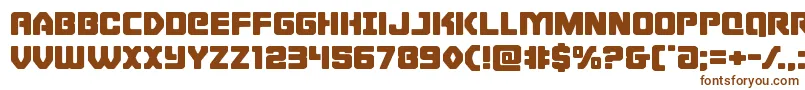 Cyborgroosterexpand Font – Brown Fonts on White Background