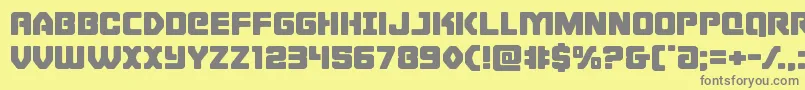 Cyborgroosterexpand Font – Gray Fonts on Yellow Background