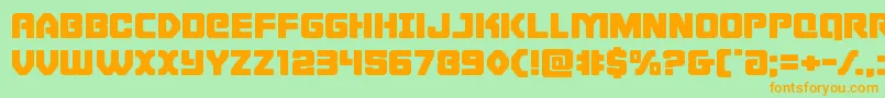 Cyborgroosterexpand Font – Orange Fonts on Green Background