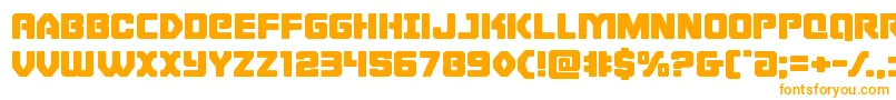 Cyborgroosterexpand Font – Orange Fonts on White Background