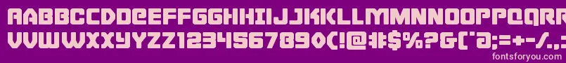 Cyborgroosterexpand Font – Pink Fonts on Purple Background