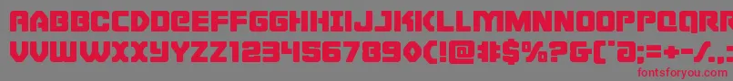 Cyborgroosterexpand Font – Red Fonts on Gray Background