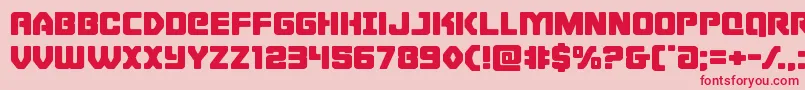 Cyborgroosterexpand Font – Red Fonts on Pink Background