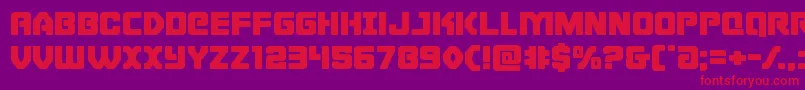 Cyborgroosterexpand Font – Red Fonts on Purple Background