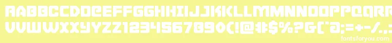 Cyborgroosterexpand Font – White Fonts on Yellow Background