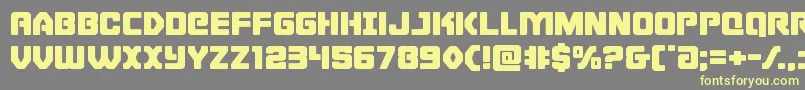 Cyborgroosterexpand Font – Yellow Fonts on Gray Background