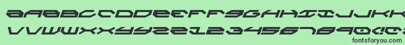 Taskforcei Font – Black Fonts on Green Background