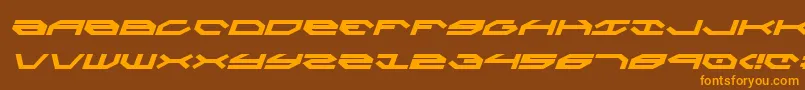Taskforcei Font – Orange Fonts on Brown Background
