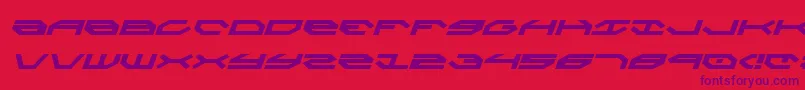 Taskforcei Font – Purple Fonts on Red Background