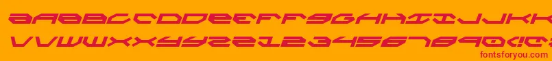 Taskforcei-Schriftart – Rote Schriften auf orangefarbenem Hintergrund