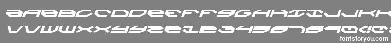 Czcionka Taskforcei – białe czcionki na szarym tle