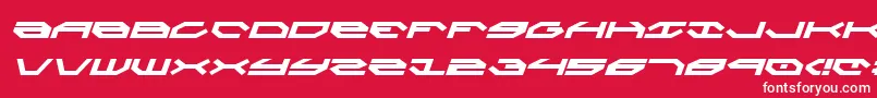 フォントTaskforcei – 赤い背景に白い文字