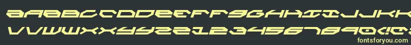 Taskforcei Font – Yellow Fonts on Black Background