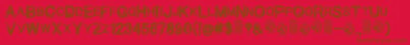 MakethemsufferRegular Font – Brown Fonts on Red Background