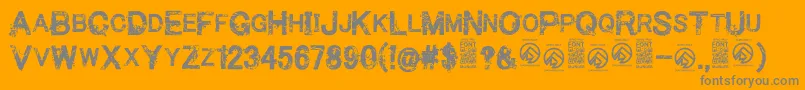 MakethemsufferRegular Font – Gray Fonts on Orange Background