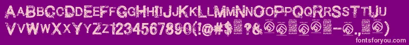 MakethemsufferRegular Font – Pink Fonts on Purple Background