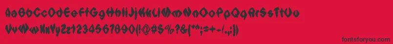 Ingothicalweirdsolid Font – Black Fonts on Red Background