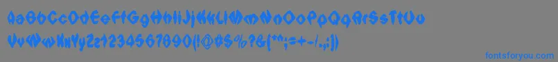 Ingothicalweirdsolid Font – Blue Fonts on Gray Background