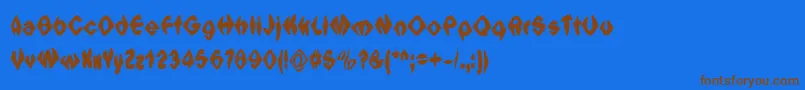 Ingothicalweirdsolid Font – Brown Fonts on Blue Background