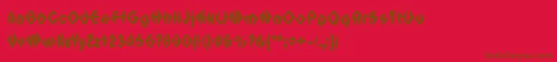 Ingothicalweirdsolid Font – Brown Fonts on Red Background