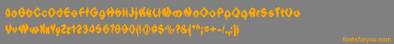 Ingothicalweirdsolid Font – Orange Fonts on Gray Background