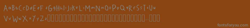 フォントZiva – 茶色の背景に灰色の文字