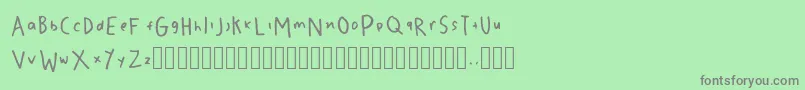 Ziva Font – Gray Fonts on Green Background
