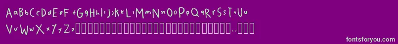 Ziva-fontti – vihreät fontit violetilla taustalla