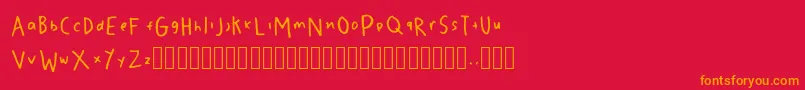 Ziva Font – Orange Fonts on Red Background