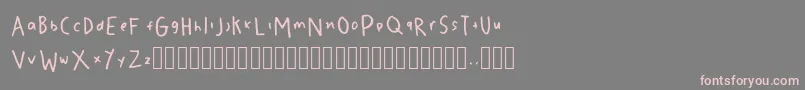 フォントZiva – 灰色の背景にピンクのフォント