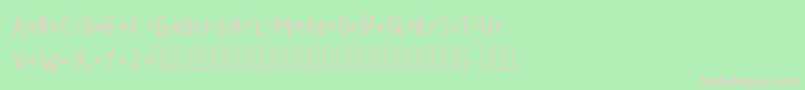 Ziva Font – Pink Fonts on Green Background