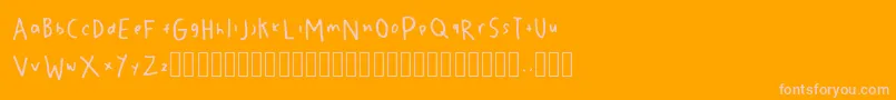 フォントZiva – オレンジの背景にピンクのフォント