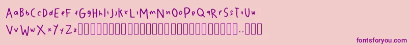 Ziva-Schriftart – Violette Schriften auf rosa Hintergrund