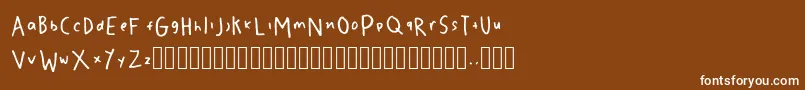 Ziva Font – White Fonts on Brown Background