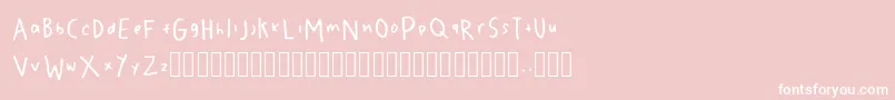 Ziva Font – White Fonts on Pink Background