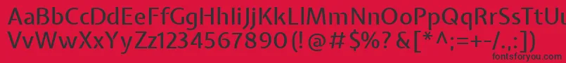 フォントExpletussansMedium – 赤い背景に黒い文字