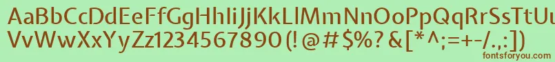ExpletussansMedium-fontti – ruskeat fontit vihreällä taustalla