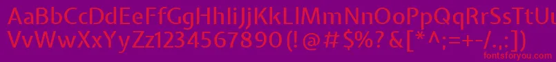 フォントExpletussansMedium – 紫の背景に赤い文字