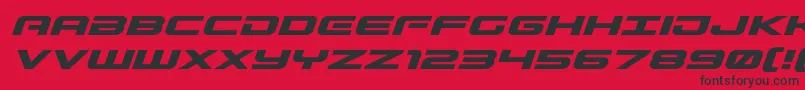Gunshipexpandital Font – Black Fonts on Red Background