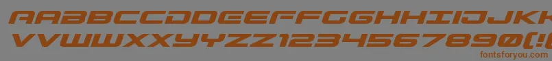 Gunshipexpandital Font – Brown Fonts on Gray Background