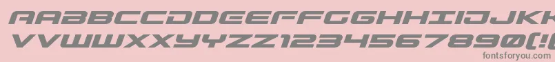 Gunshipexpandital Font – Gray Fonts on Pink Background