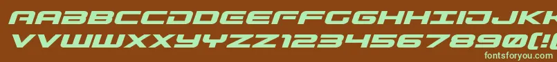 Gunshipexpandital Font – Green Fonts on Brown Background