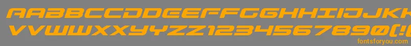 Gunshipexpandital Font – Orange Fonts on Gray Background