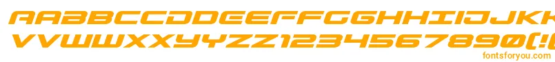 Gunshipexpandital Font – Orange Fonts on White Background