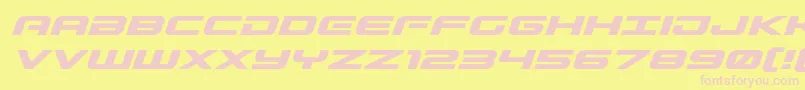 Gunshipexpandital Font – Pink Fonts on Yellow Background