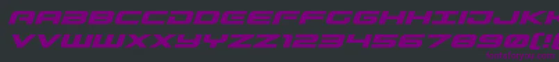 Gunshipexpandital Font – Purple Fonts on Black Background