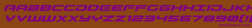 Gunshipexpandital Font – Purple Fonts on Brown Background