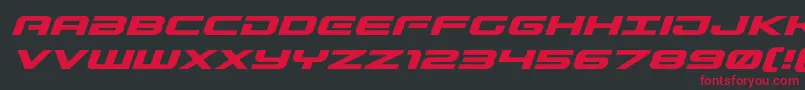 Gunshipexpandital Font – Red Fonts on Black Background