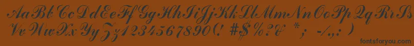 ArenskiRegular Font – Black Fonts on Brown Background